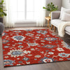 Piper Looms Mayfield Oushak AMF753 Red Machine Washable Area Rug Lifestyle Image Feature