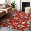 Piper Looms Mayfield Oushak AMF753 Red Machine Washable Area Rug Lifestyle Image Feature