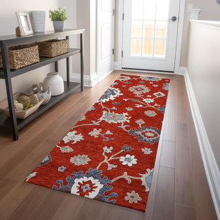 Piper Looms Mayfield Oushak AMF753 Red Machine Washable Area Rug Runner Lifestyle Image Feature
