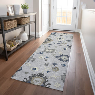 Piper Looms Mayfield Oushak AMF753 Silver Machine Washable Area Rug Runner Lifestyle Image Feature