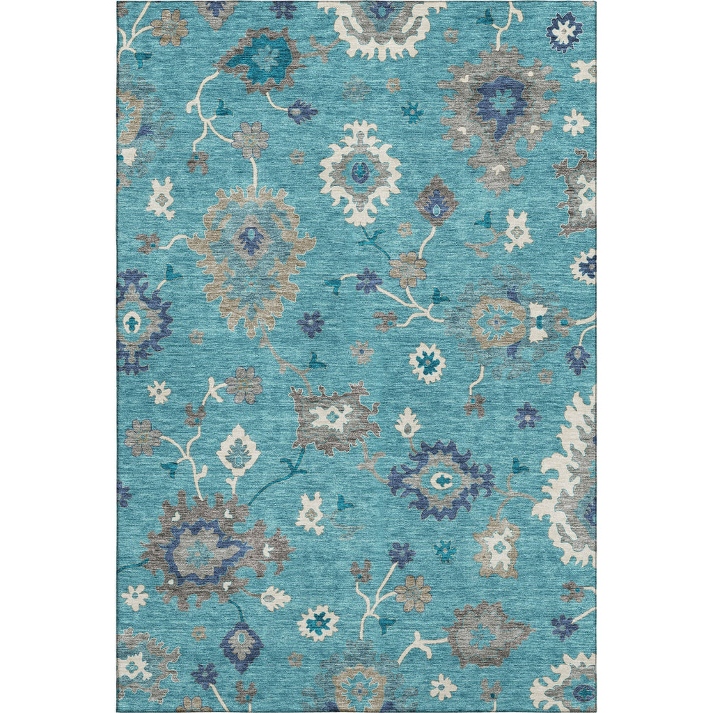 Piper Looms Mayfield Oushak AMF753 Teal Machine Washable Area Rug main image