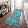 Piper Looms Mayfield Oushak AMF753 Teal Machine Washable Area Rug Runner Lifestyle Image Feature
