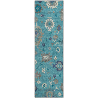 Piper Looms Mayfield Oushak AMF753 Teal Machine Washable Area Rug Runner Main Image