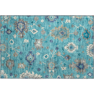 Piper Looms Mayfield Oushak AMF753 Teal Machine Washable Area Rug Scatter Main Image