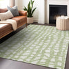 Piper Looms Mayfield Squares AMF754 Aloe Machine Washable Area Rug Lifestyle Image Feature