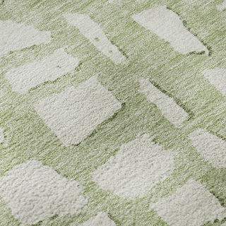 Piper Looms Mayfield Squares AMF754 Aloe Machine Washable Area Rug Swatch Image