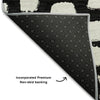 Piper Looms Mayfield Squares AMF754 Black Machine Washable Area Rug Backing Image