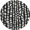 Piper Looms Mayfield Squares AMF754 Black Machine Washable Area Rug Round Main Image
