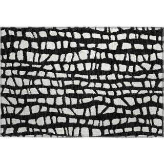 Piper Looms Mayfield Squares AMF754 Black Machine Washable Area Rug Scatter Main Image