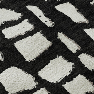 Piper Looms Mayfield Squares AMF754 Black Machine Washable Area Rug Swatch Image
