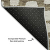 Piper Looms Mayfield Squares AMF754 Brown Machine Washable Area Rug Backing Image