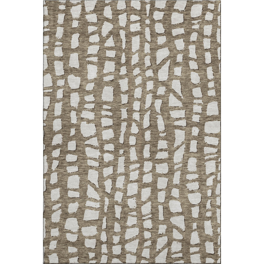 Piper Looms Mayfield Squares AMF754 Brown Machine Washable Area Rug main image