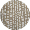 Piper Looms Mayfield Squares AMF754 Brown Machine Washable Area Rug Round Main Image