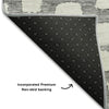 Piper Looms Mayfield Squares AMF754 Gray Machine Washable Area Rug Backing Image