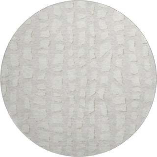 Piper Looms Mayfield Squares AMF754 Ivory Machine Washable Area Rug Round Main Image