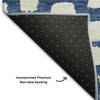 Piper Looms Mayfield Squares AMF754 Navy Machine Washable Area Rug Backing Image
