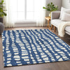 Piper Looms Mayfield Squares AMF754 Navy Machine Washable Area Rug Lifestyle Image Feature