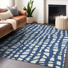 Piper Looms Mayfield Squares AMF754 Navy Machine Washable Area Rug Lifestyle Image Feature