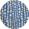 Piper Looms Mayfield Squares AMF754 Navy Machine Washable Area Rug Round Main Image