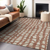 Piper Looms Mayfield Squares AMF754 Paprika Machine Washable Area Rug Lifestyle Image Feature