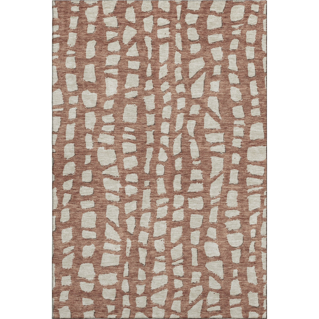Piper Looms Mayfield Squares AMF754 Paprika Machine Washable Area Rug main image