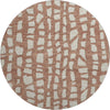 Piper Looms Mayfield Squares AMF754 Paprika Machine Washable Area Rug Round Main Image