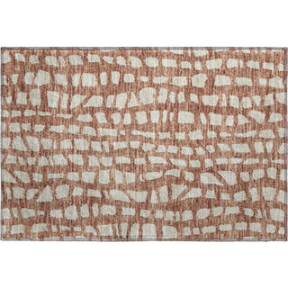 Piper Looms Mayfield Squares AMF754 Paprika Machine Washable Area Rug Scatter Main Image