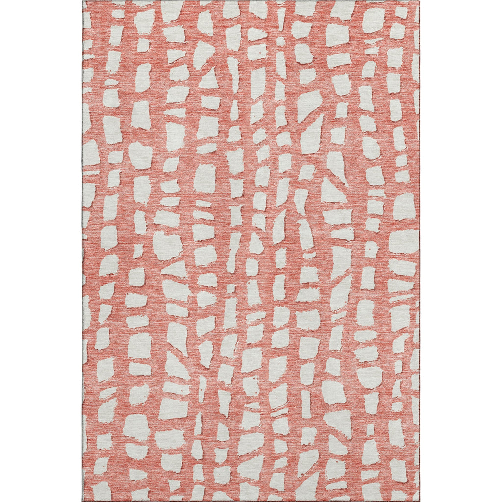 Piper Looms Mayfield Squares AMF754 Salmon Machine Washable Area Rug main image