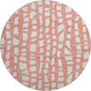 Piper Looms Mayfield Squares AMF754 Salmon Machine Washable Area Rug Round Main Image