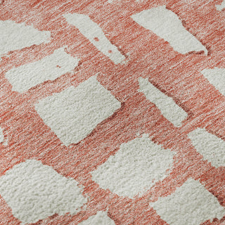 Piper Looms Mayfield Squares AMF754 Salmon Machine Washable Area Rug Swatch Image