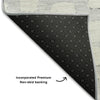 Piper Looms Mayfield Squares AMF754 Silver Machine Washable Area Rug Backing Image
