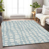 Piper Looms Mayfield Squares AMF754 Sky Machine Washable Area Rug Lifestyle Image Feature