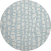 Piper Looms Mayfield Squares AMF754 Sky Machine Washable Area Rug Round Main Image