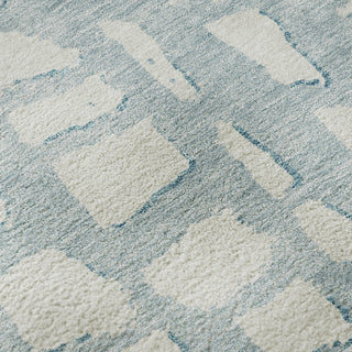 Piper Looms Mayfield Squares AMF754 Sky Machine Washable Area Rug Swatch Image