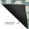 Piper Looms Mayfield Squares AMF754 Teal Machine Washable Area Rug Backing Image