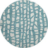 Piper Looms Mayfield Squares AMF754 Teal Machine Washable Area Rug Round Main Image