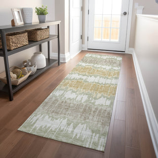 Piper Looms Mayfield Stripes AMF755 Aloe Machine Washable Area Rug Runner Lifestyle Image Feature
