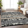 Piper Looms Mayfield Stripes AMF755 Black Machine Washable Area Rug Lifestyle Image Feature