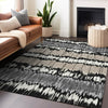 Piper Looms Mayfield Stripes AMF755 Black Machine Washable Area Rug Lifestyle Image Feature
