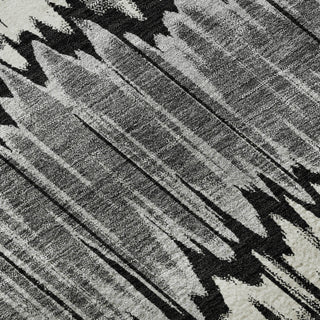 Piper Looms Mayfield Stripes AMF755 Black Machine Washable Area Rug Swatch Image