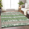 Piper Looms Mayfield Stripes AMF755 Green Machine Washable Area Rug Lifestyle Image Feature