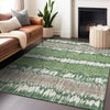 Piper Looms Mayfield Stripes AMF755 Green Machine Washable Area Rug Lifestyle Image Feature
