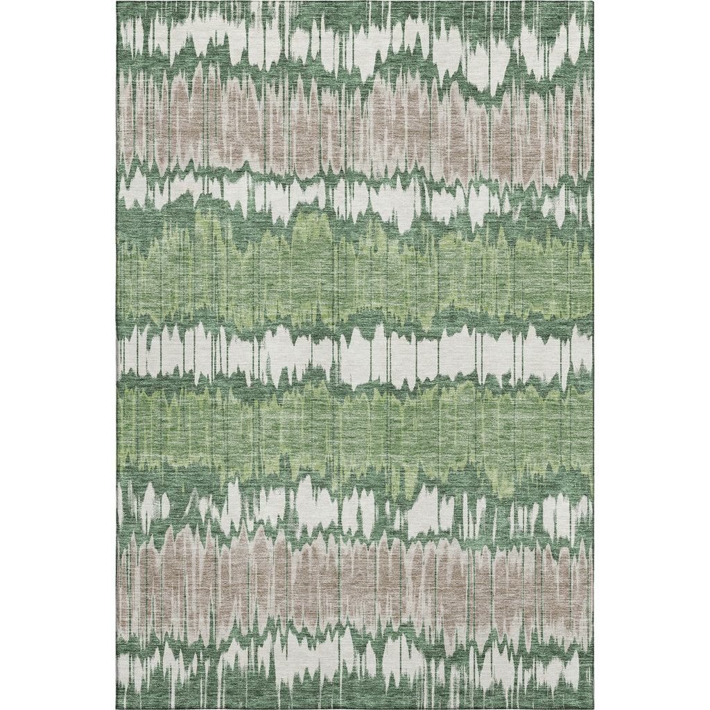Piper Looms Mayfield Stripes AMF755 Green Machine Washable Area Rug main image