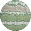 Piper Looms Mayfield Stripes AMF755 Green Machine Washable Area Rug Round Main Image