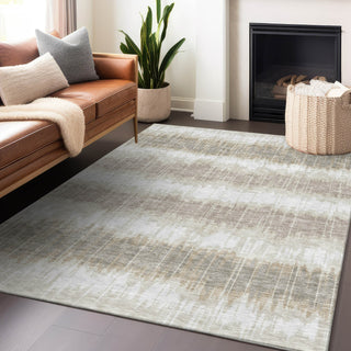 Piper Looms Mayfield Stripes AMF755 Ivory Machine Washable Area Rug Lifestyle Image Feature
