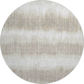 Piper Looms Mayfield Stripes AMF755 Ivory Machine Washable Area Rug Round Main Image