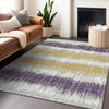 Piper Looms Mayfield Stripes AMF755 Silver Machine Washable Area Rug Lifestyle Image Feature