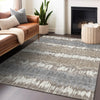 Piper Looms Mayfield Stripes AMF755 Taupe Machine Washable Area Rug Lifestyle Image Feature