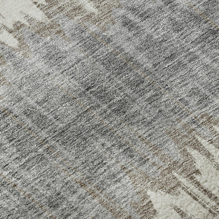 Piper Looms Mayfield Stripes AMF755 Taupe Machine Washable Area Rug Swatch Image