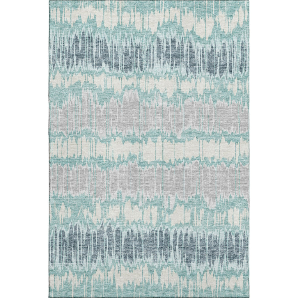 Piper Looms Mayfield Stripes AMF755 Teal Machine Washable Area Rug main image